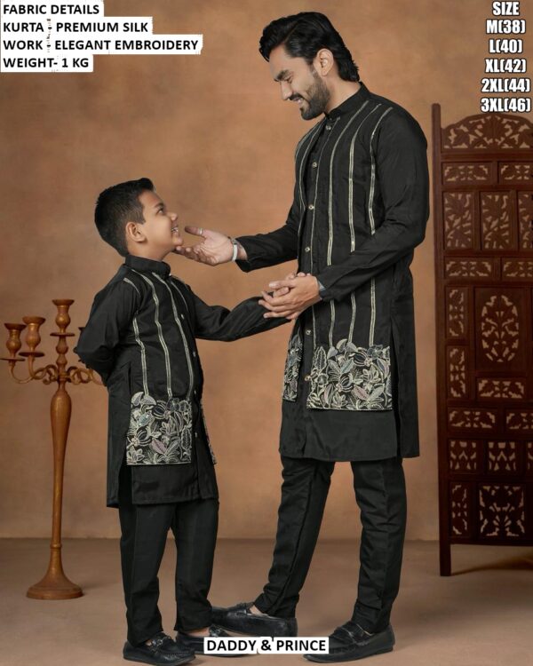 Premium Silk Family Matching Kurta