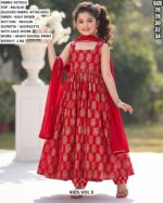 Kids Muslin Printed Anarkali Suit