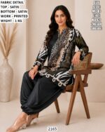 Casual Printed Tunic With Harem Bottom