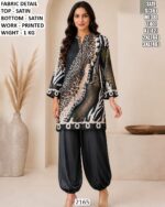 Casual Printed Tunic With Harem Bottom
