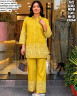 Women’s Embroidered Rayon Co Ord Set