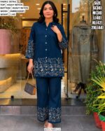Women’s Embroidered Rayon Co Ord Set