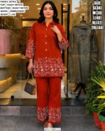 Women’s Embroidered Rayon Co Ord Set