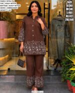 Women’s Embroidered Rayon Co Ord Set