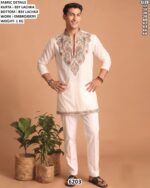 Traditional Embroidered Kurta Set For Men