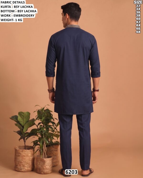 Traditional Embroidered Kurta Set For Men
