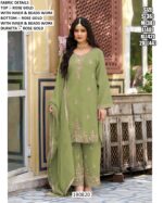 Elegant Embroidered Kurta With Dupatta