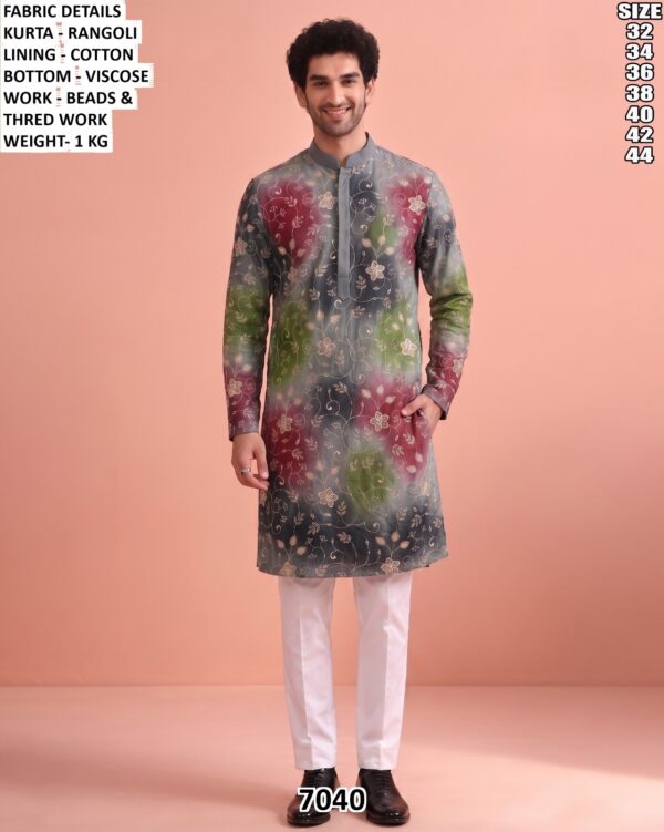 Men’s Embroidered Kurta Pajama With Dupatta