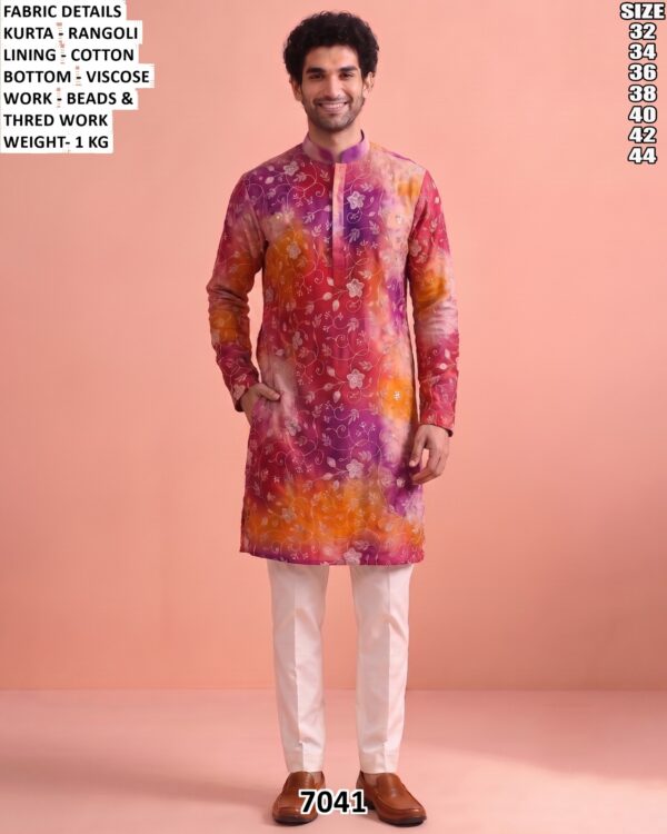 Men’s Embroidered Kurta Pajama With Dupatta