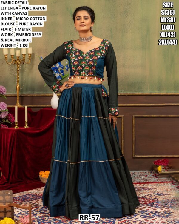Women’s Embroidered Rayon Lehenga Choli Set