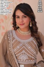 Georgette Anarkali Gown With Embroidered Dupatta