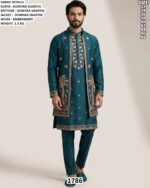 Men’s Embroidered Kurta Pajama With Designer Jacket