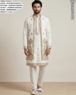 Men’s Embroidered Kurta Pajama With Designer Jacket
