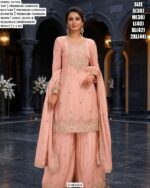 Premium Chinon Embroidered Palazzo Suit Set