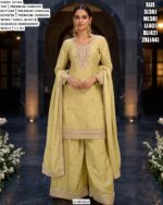 Premium Chinon Embroidered Palazzo Suit Set