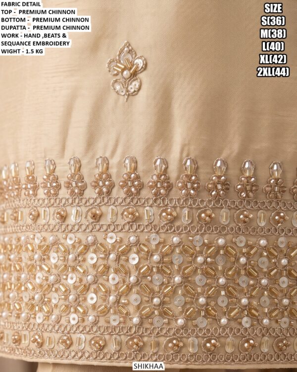 Premium Chinon Embroidered Palazzo Suit Set