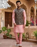 Traditional Silk Kurta Set For Festive Wear For Men