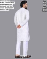 Men Cotton Chikankari Embroidered Kurta Pajama Set
