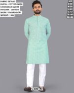 Men Cotton Chikankari Embroidered Kurta Pajama Set