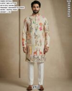 Traditional Kurta Set With Floral And Animal Design