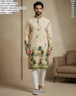 Traditional Kurta Set With Floral And Animal Design