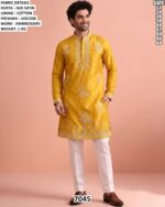 Men’s Embroidered Kurta Set For Festive Wear