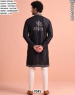 Men’s Embroidered Kurta Set For Festive Wear