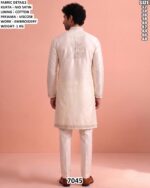 Men’s Embroidered Kurta Set For Festive Wear