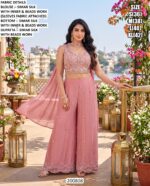 Elegant Beads Work Indo Western Palazzo For Women