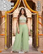 Elegant Beads Work Indo Western Palazzo For Women