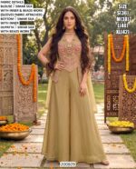 Elegant Beads Work Indo Western Palazzo For Women