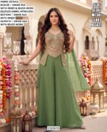Elegant Beads Work Indo Western Palazzo For Women