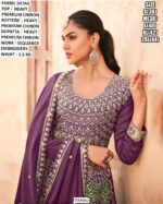 Heavy Embroidered Suit Set For Special Occasions
