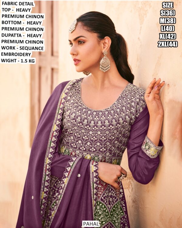 Heavy Embroidered Suit Set For Special Occasions