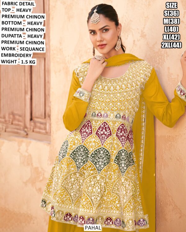 Heavy Embroidered Suit Set For Special Occasions