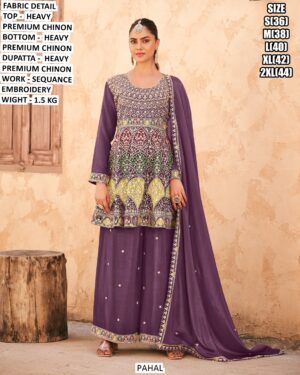 Heavy Embroidered Suit Set For Special Occasions