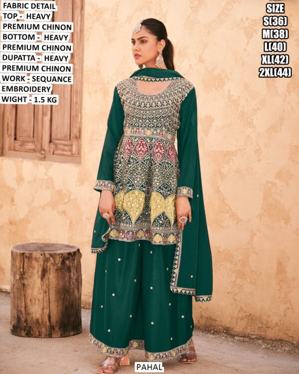 Heavy Embroidered Suit Set For Special Occasions