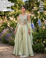 Designer Palazzo Set For Women With Beads Work