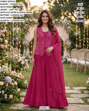 Stylish Wedding Wear Indo Western Dress