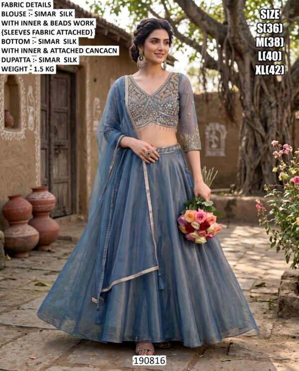 Designer Embroidered Lehenga Set For Women