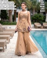 Festive Organza Top With Flared Sharara