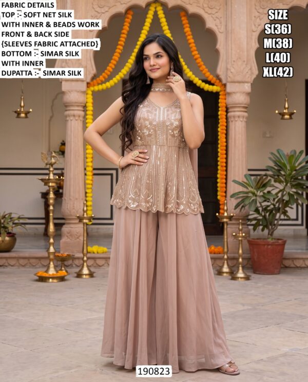 Modern Indo Western Palazzo Suit For Women