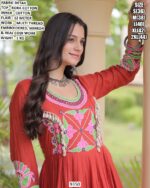 Beautiful Kora Cotton Festive Wear Gown For Navratri