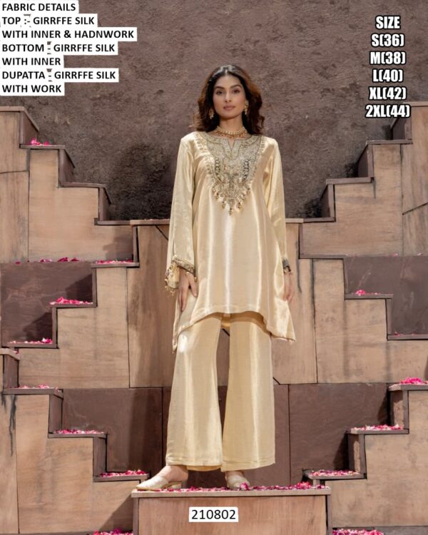 Elegant Three Piece Silk Suit For Women