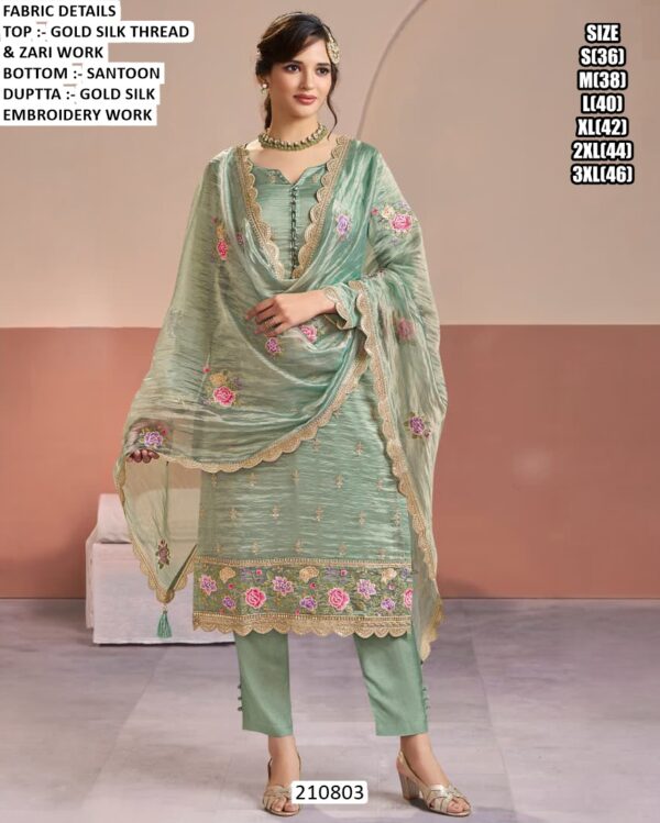 Women’s Thread Work Suit With Matching Dupatta