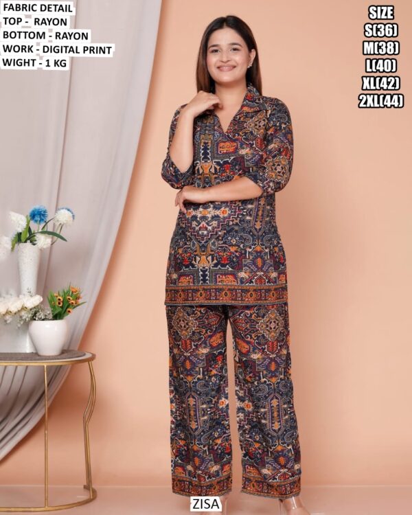 Casual Wear Printed Shirt And Pant Set