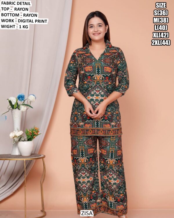 Casual Wear Printed Shirt And Pant Set