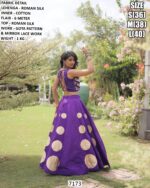 Modern Roman Silk Lehenga For Special Navratri