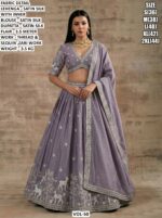 Designer Satin Silk Lehenga With Zari Work