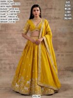 Designer Satin Silk Lehenga With Zari Work